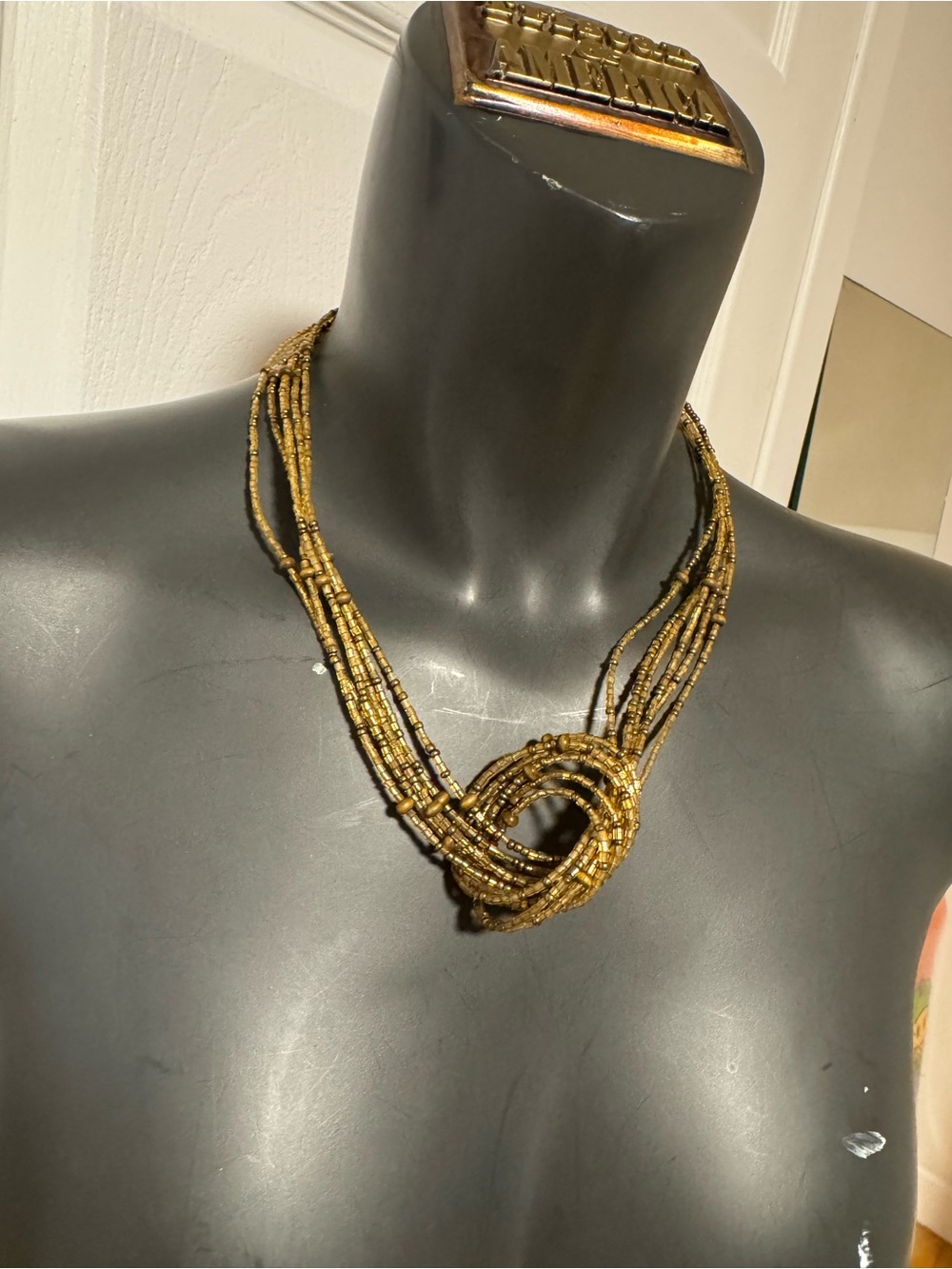 Beaded Multi-Strand Knot Necklace - Women Jewelry